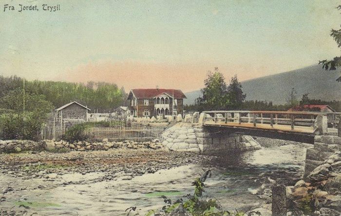 Jordet. Postkort fra ca 1910. Bygningen på bildet er Halvorsen fra 1898.